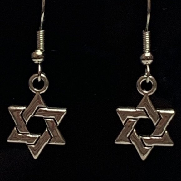 Star of David Earrings, Jewish Earrings, Religious Earrings, Star of David - Picture 1 of 6